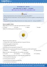 Đề thi học kì 1 KHTN 7 Cánh diều - Đề số 8